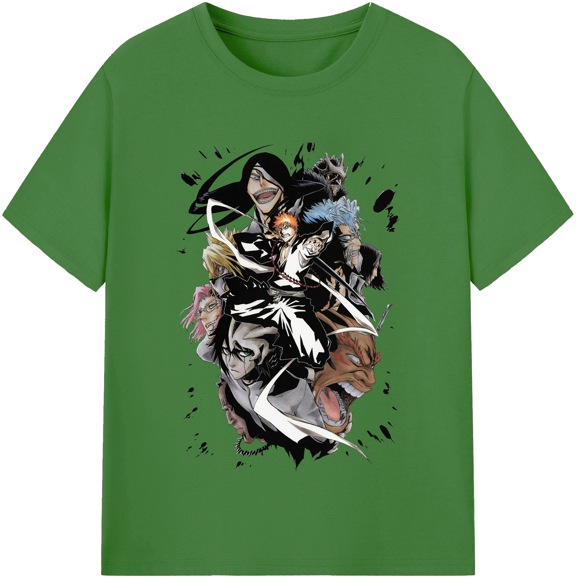 （画像用） ブリーチ 黒崎一護（くろさき いちご）BLEACH Kurosaki Ichigo レディースカジュアルプリントTシャツ（綿100％）